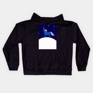 Moon Unicorn Minimal Kids Hoodie